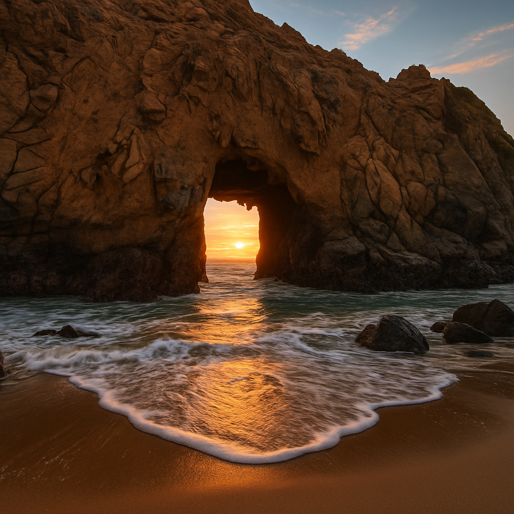 Keyhole Arch at Pfeiffer Beach