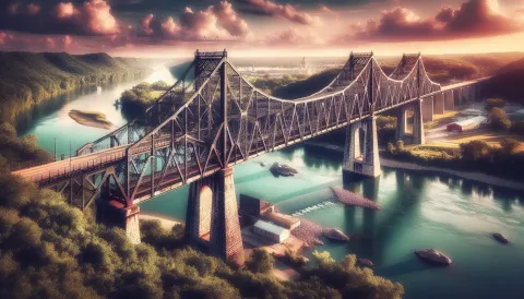 Old Chain of Rocks Bridge images