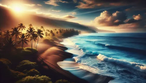 Kalapana Black Sand Beach images