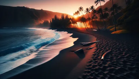 Kaimu Black Sand Beach images