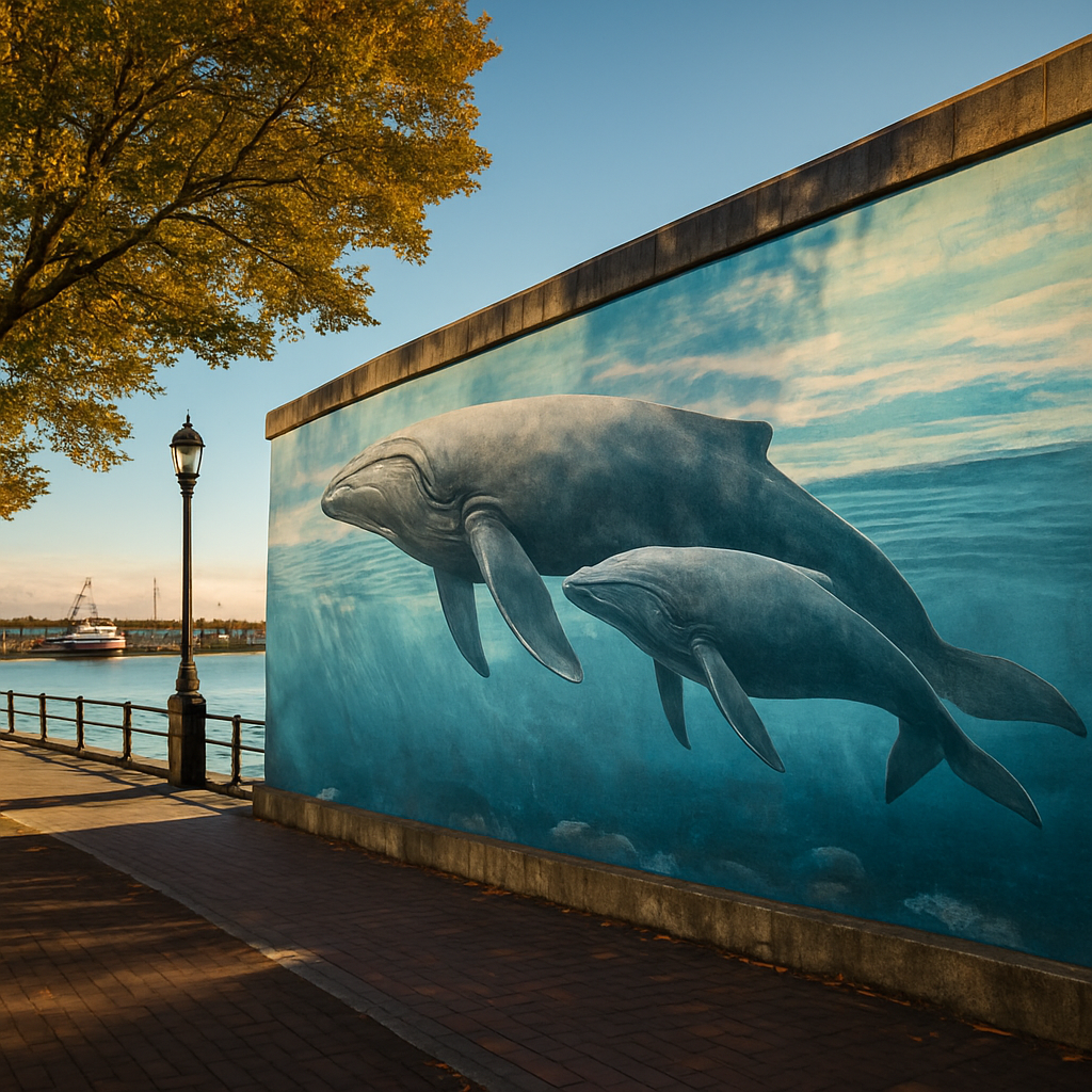 Whales Mural Wall