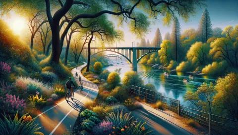Biking the American River Parkway images