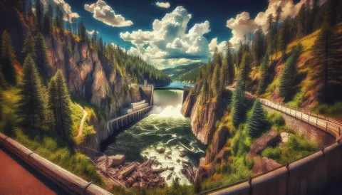 Thompson Falls Dam images