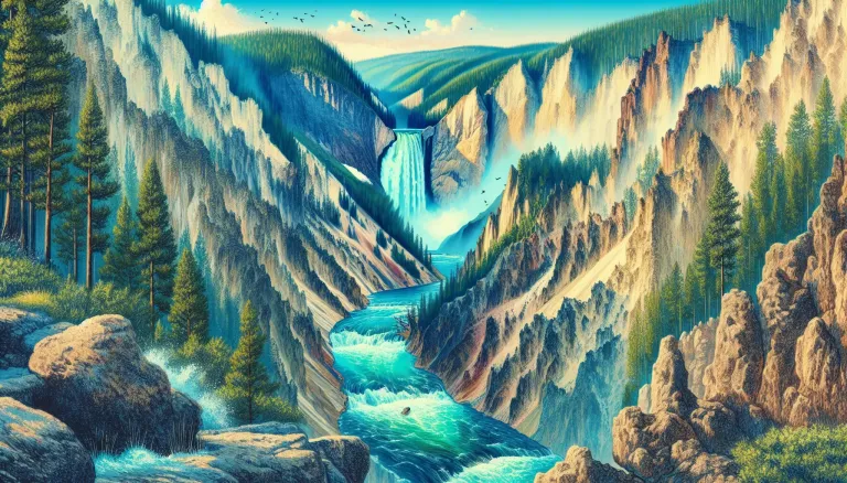 Upper Falls of the Yellowstone River images