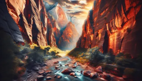 Zion National Park River Walk images